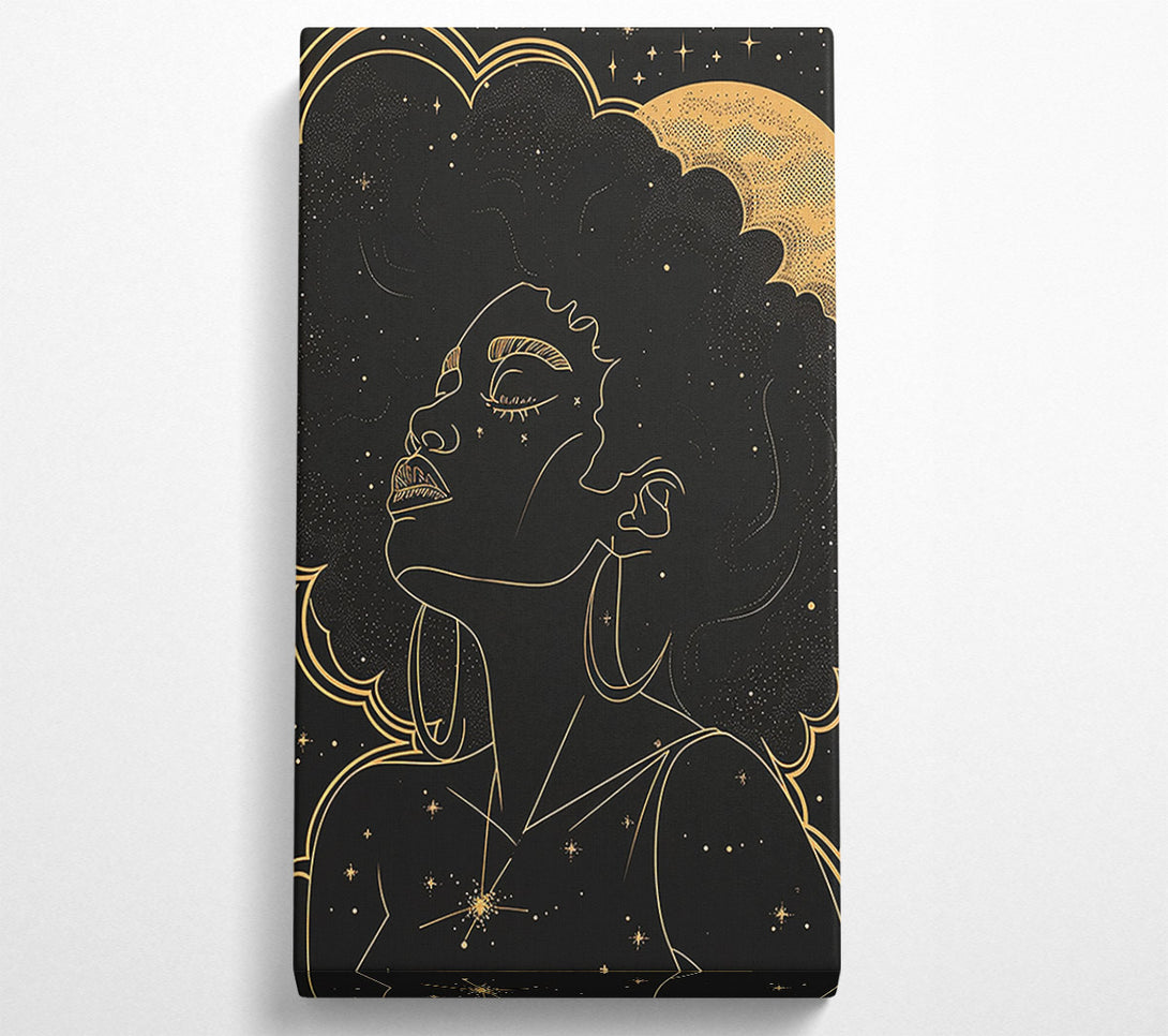  A Canvas Print of Afro Space Canvas Wall Art