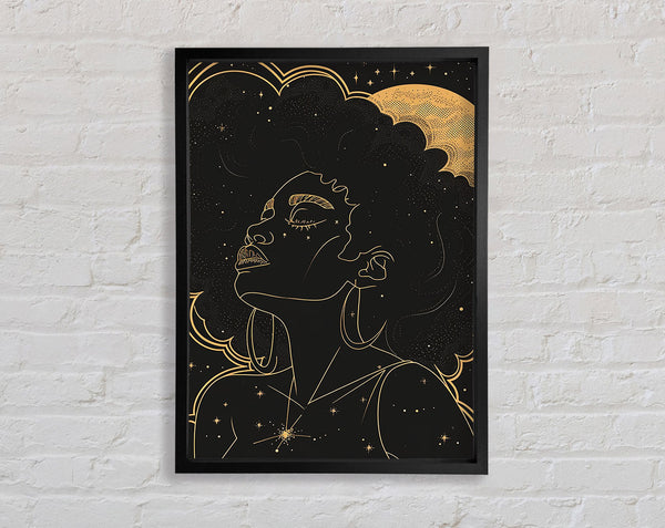 Afro Space Framed Print