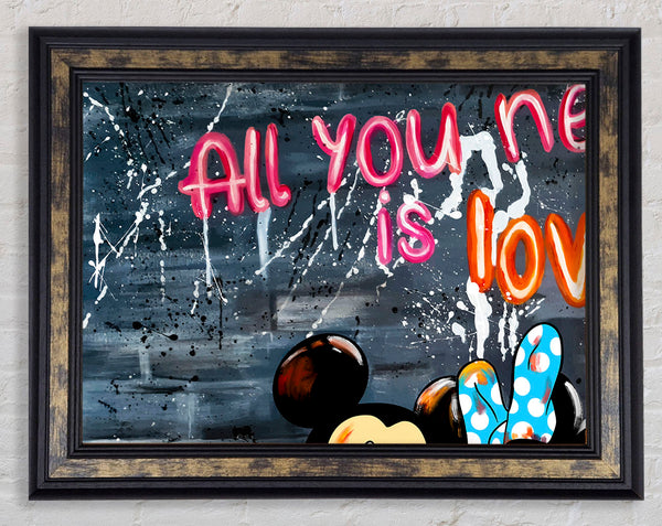 All You Need Is Love Mice Framed Print