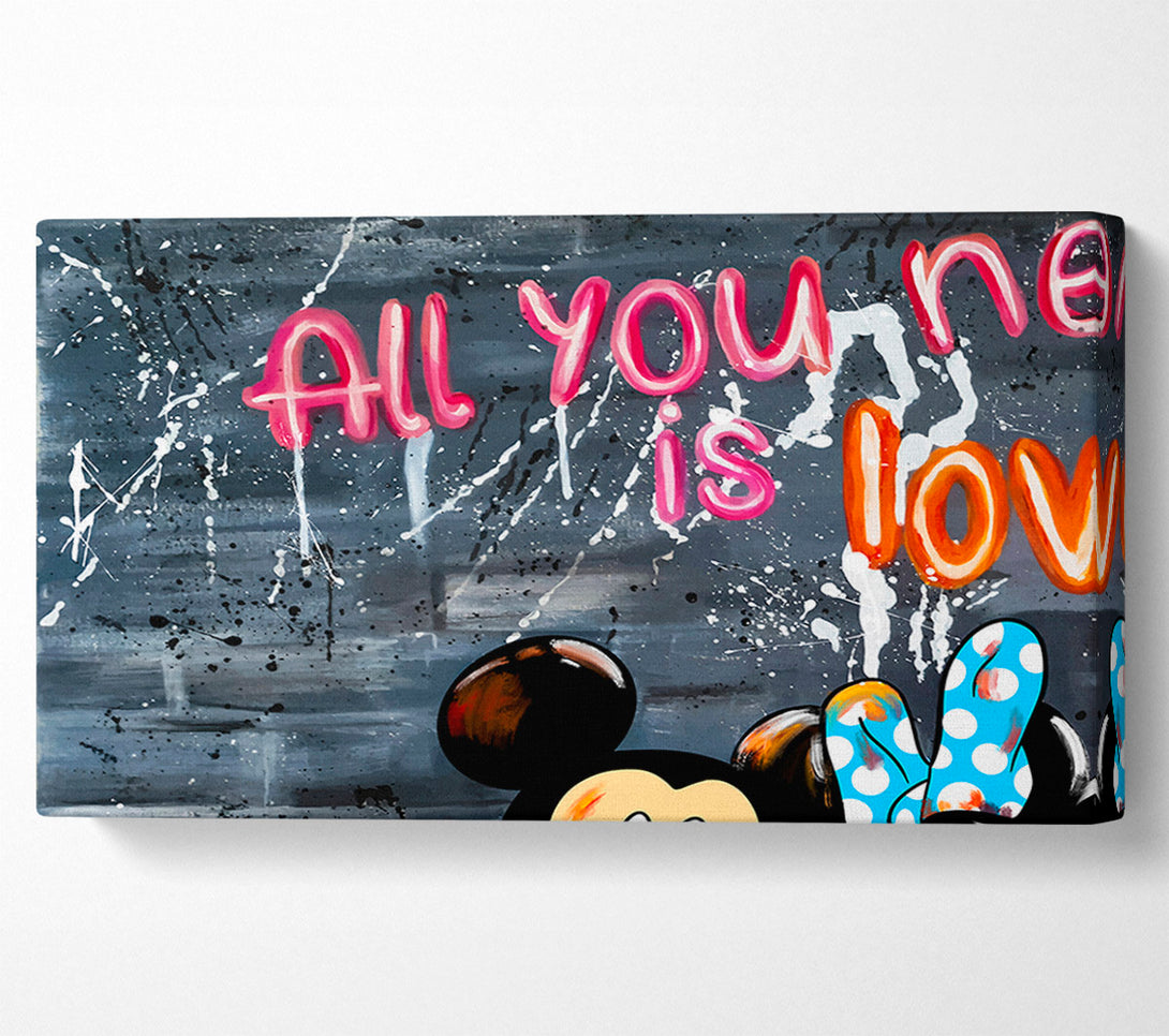  A Canvas Print of All You Need Is Love Mice Canvas Art