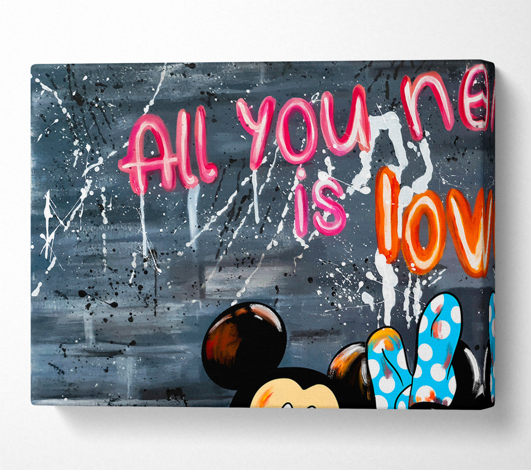  A Canvas Print of All You Need Is Love Mice Canvas Art