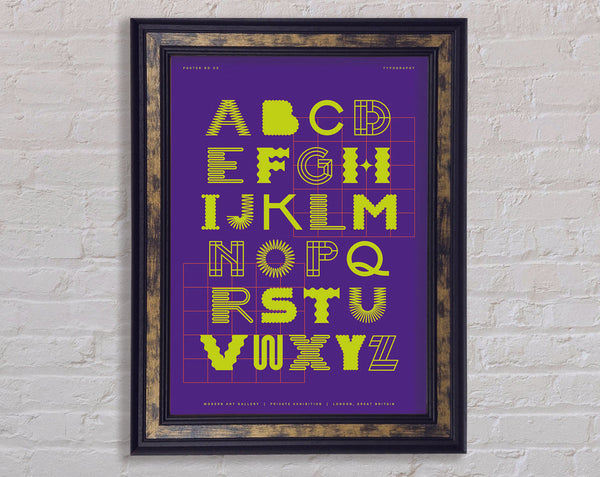 Alphabet Modern Funky Framed Print