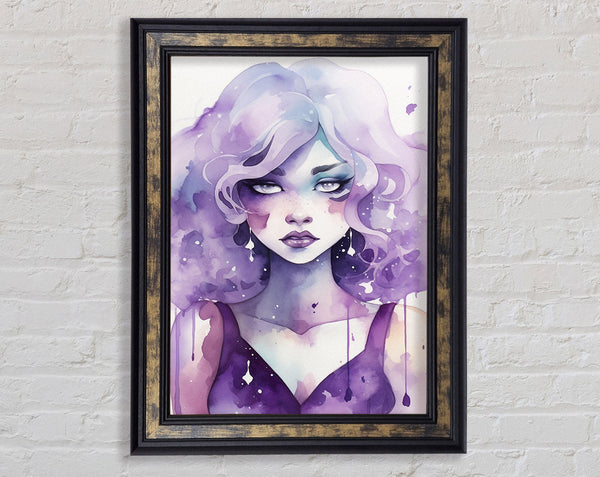 Amethyst Girl Framed Print