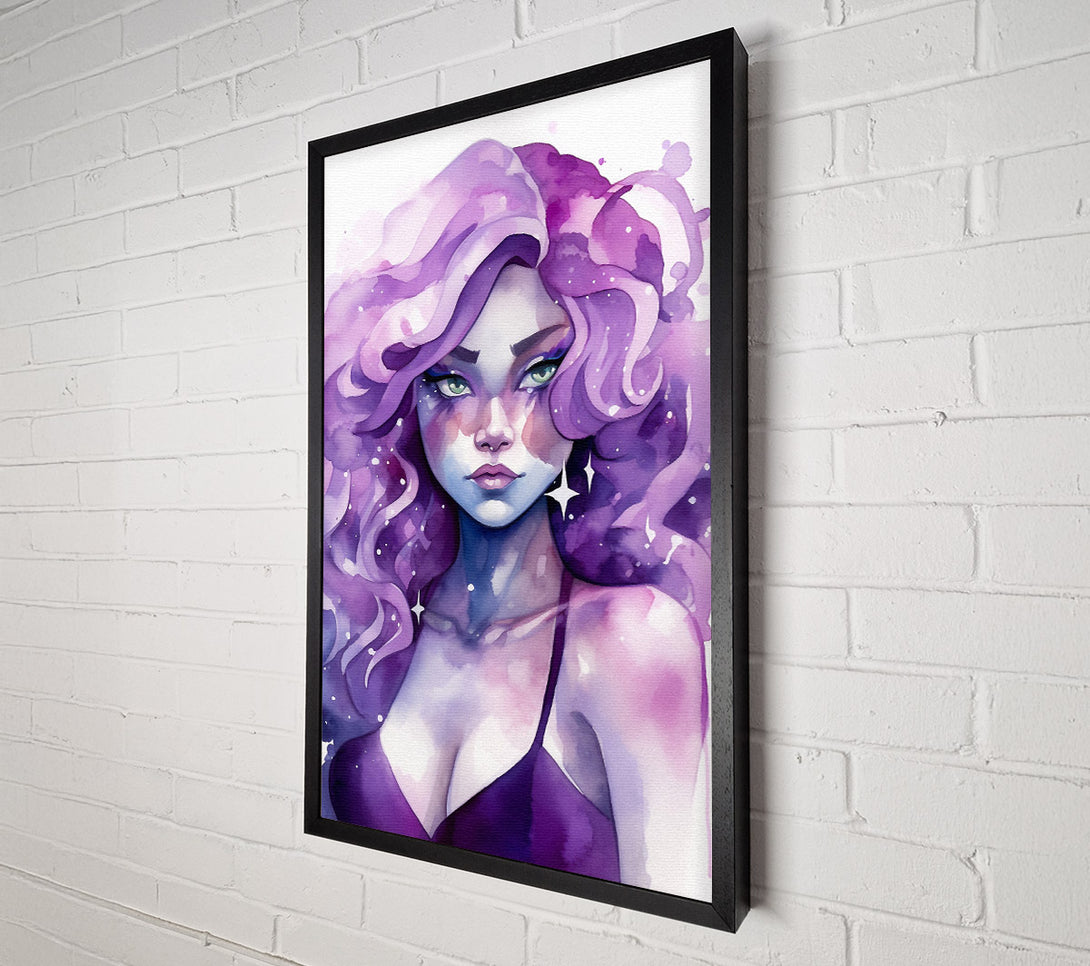  A Canvas Print of Amethyst Watercolour Canvas Print