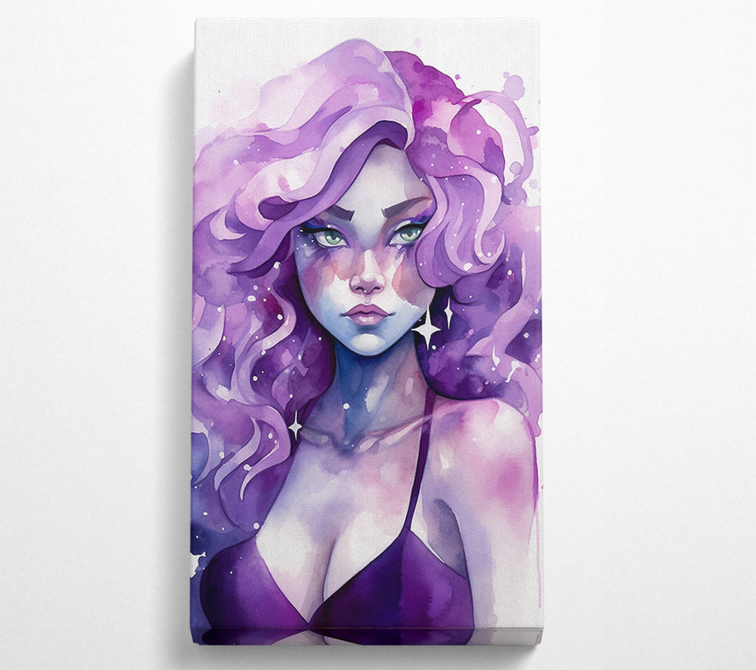  A Canvas Print of Amethyst Watercolour Canvas Print