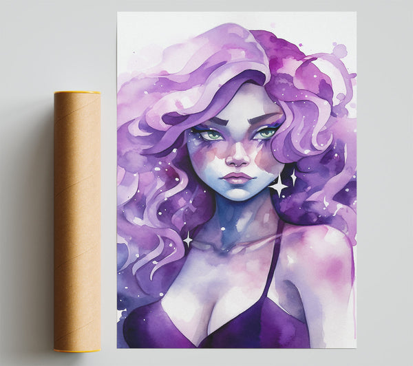 Amethyst Watercolour Giclee Print
