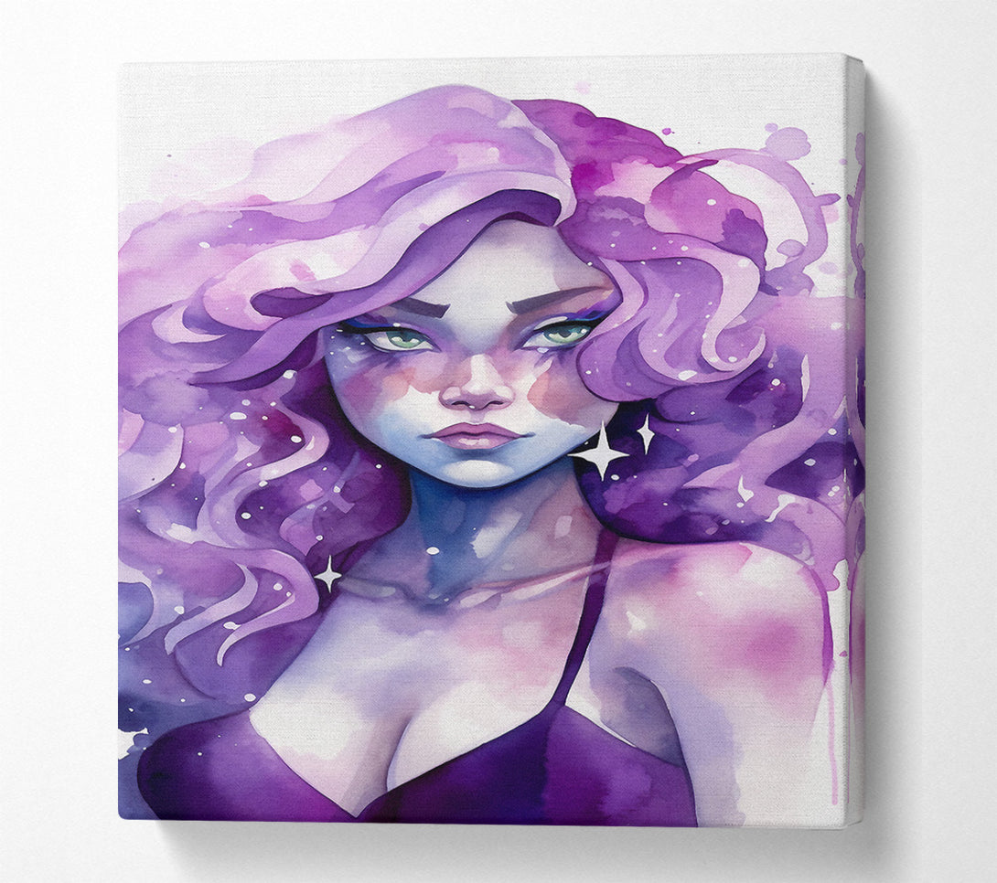  A Canvas Print of Amethyst Watercolour Canvas Print