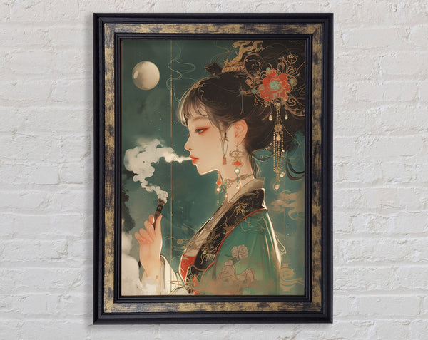 Asian Smoke Framed Print
