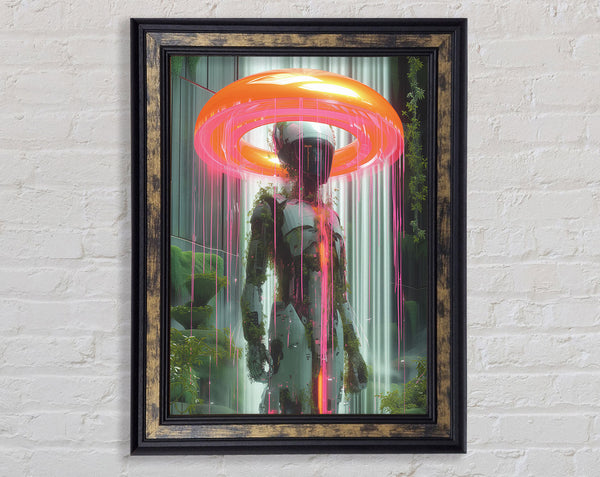 Astronaut Waterfall Framed Print