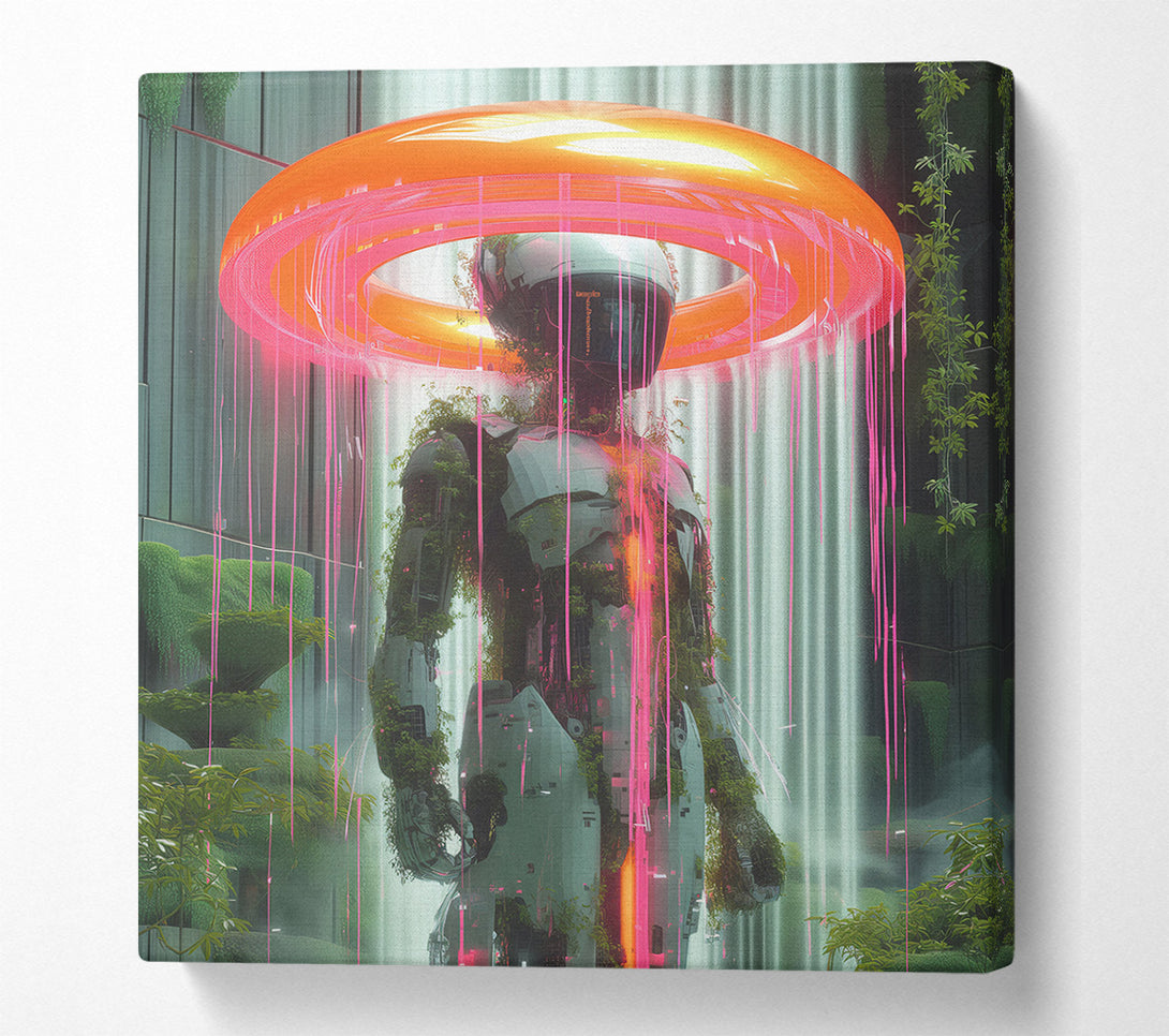 A Canvas Print of Astronaut Waterfall Canvas Art