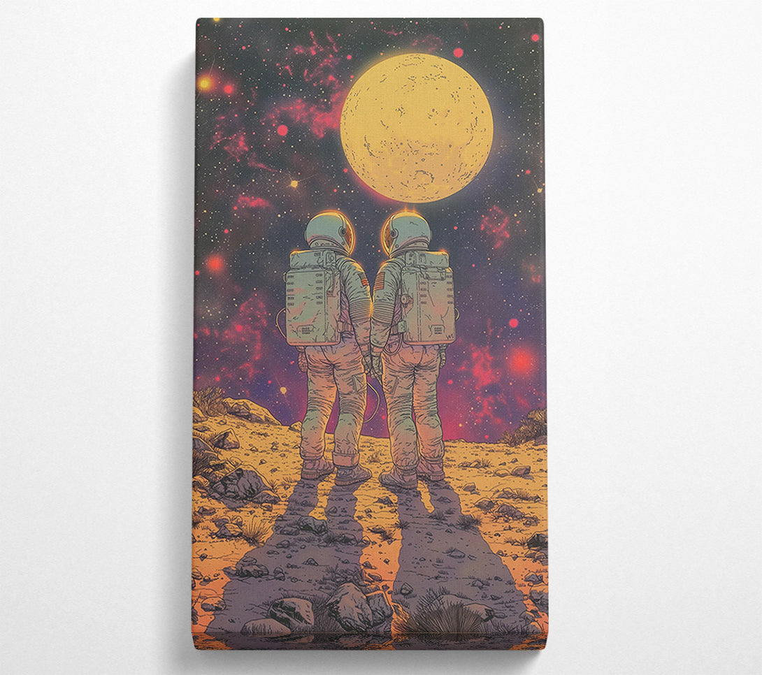  A Canvas Print of Astronauts Together Canvas Wall Art