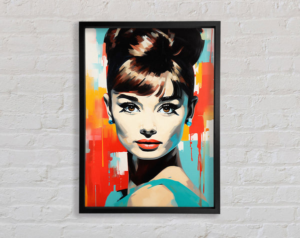 Audrey Hepburn Abstract Framed Print