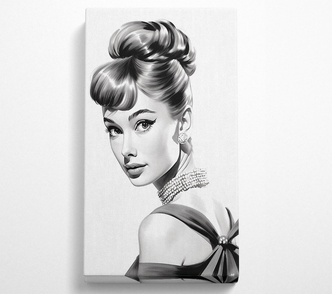  A Canvas Print of Audrey Hepburn Breakfast At Tiffany'S Sketch Canvas Wall Art