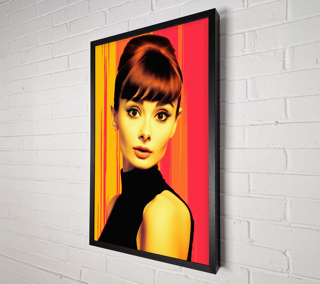  A Canvas Print of Audrey Hepburn Glow Canvas Art