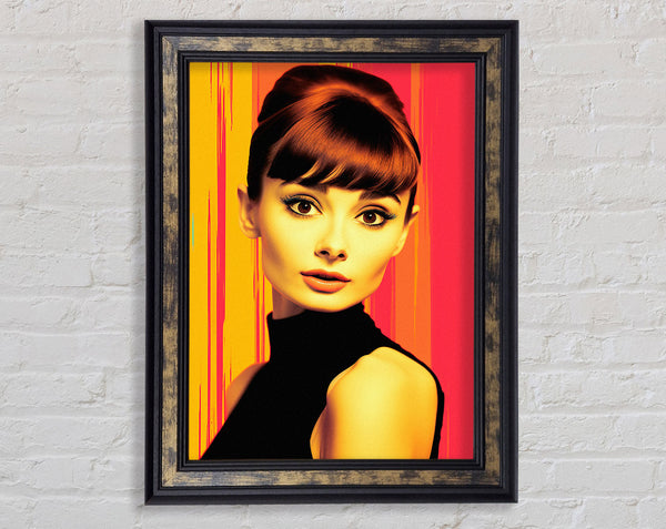 Audrey Hepburn Glow Framed Print