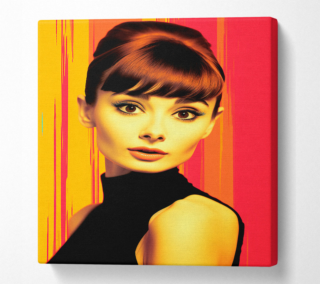  A Canvas Print of Audrey Hepburn Glow Canvas Art