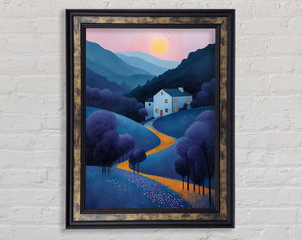 Autumn Leaves Pathway Framed Print