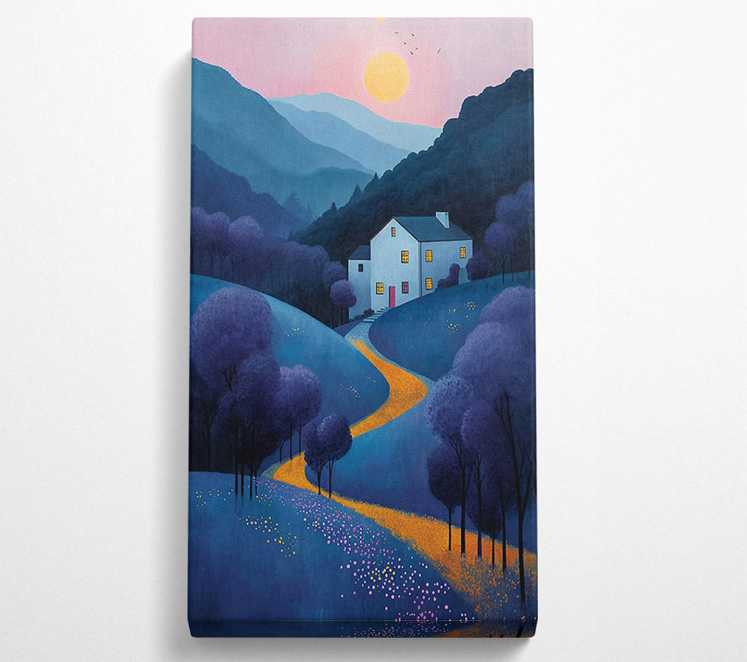  A Canvas Print of Autumn Leaves Pathway Canvas Art