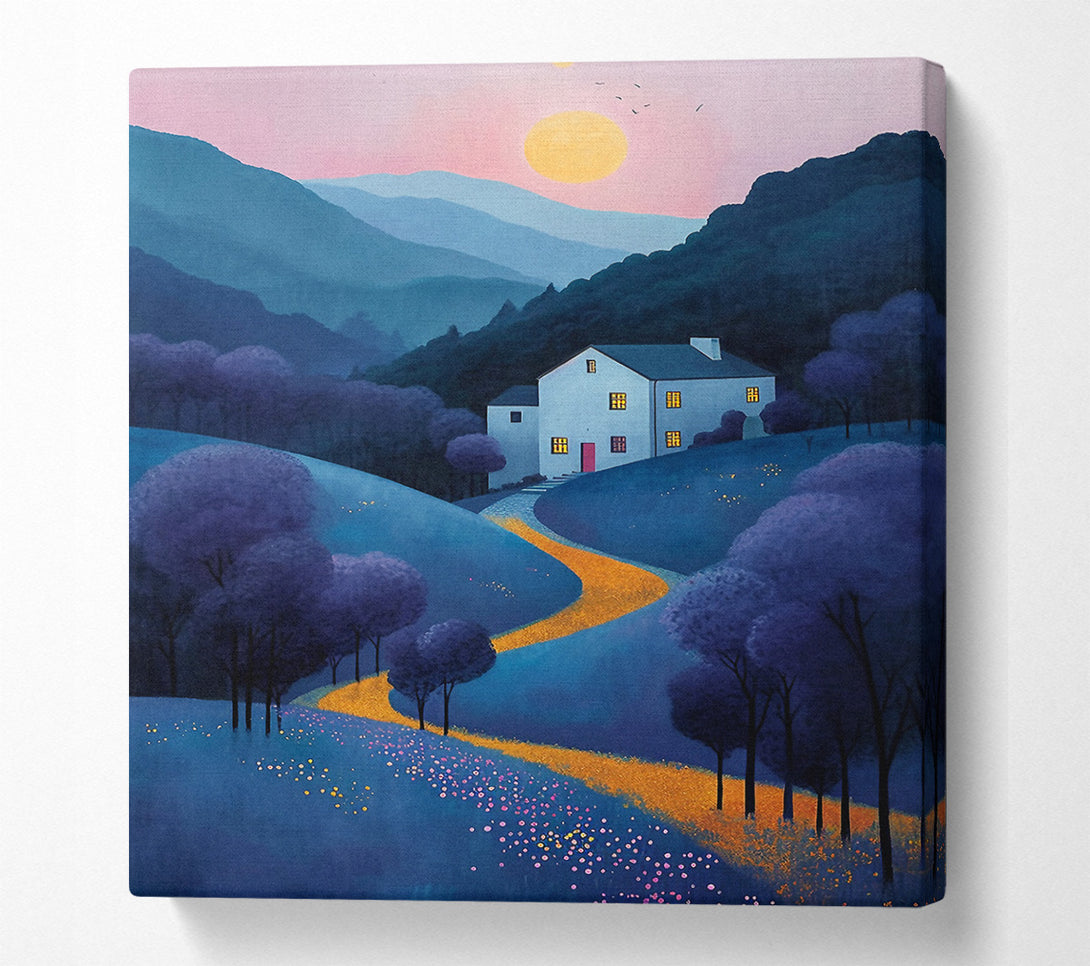  A Canvas Print of Autumn Leaves Pathway Canvas Art