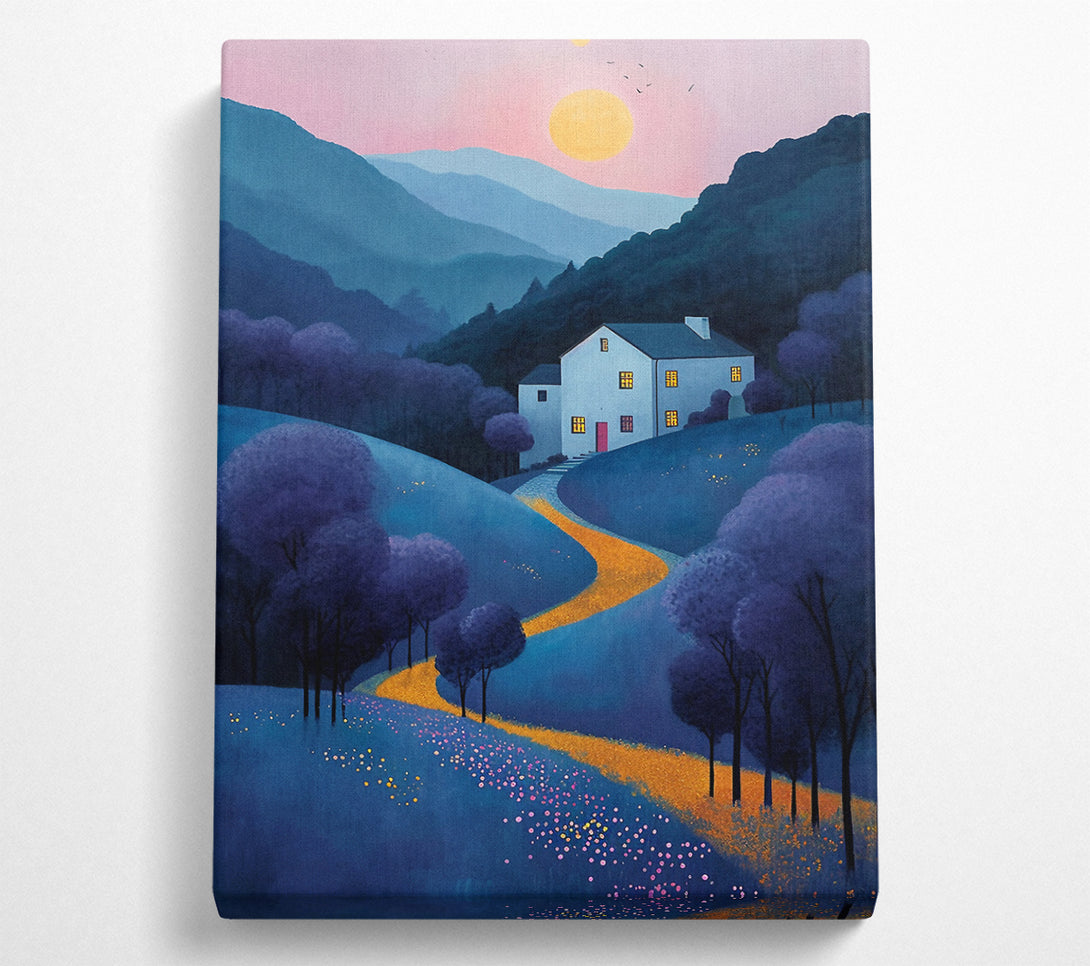  A Canvas Print of Autumn Leaves Pathway Canvas Art