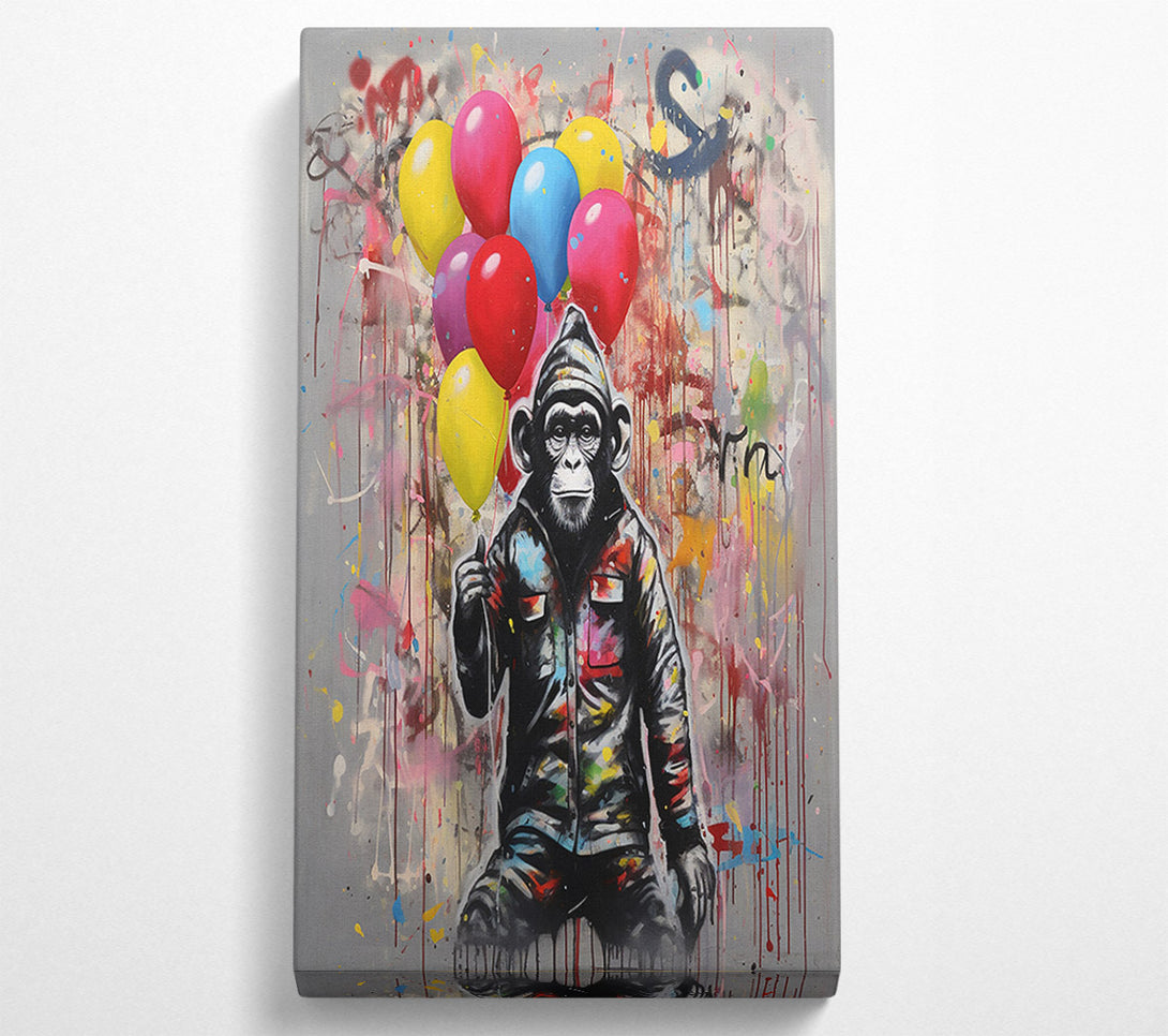  A Canvas Print of Balloon Chimp Canvas Art