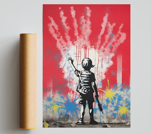 Banksy Raygun Boy Print