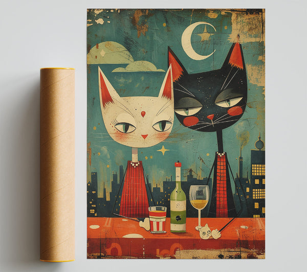 Bar Cats Giclee Print