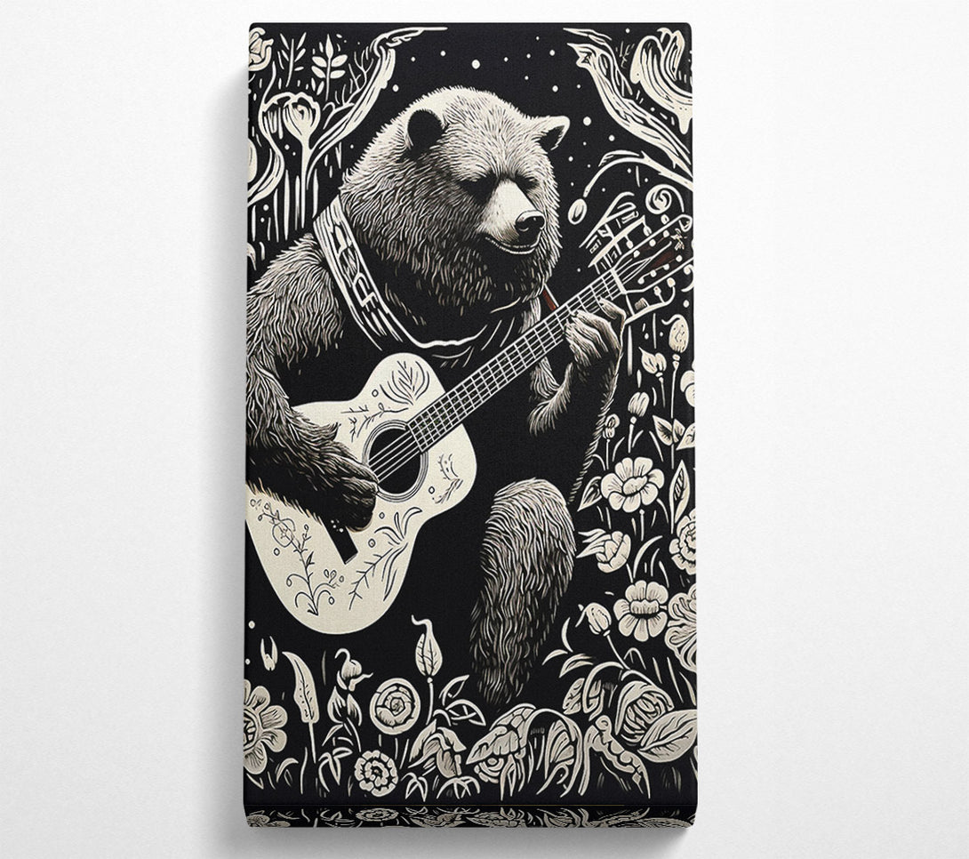  A Canvas Print of Bear And His Guitar Canvas Wall Art