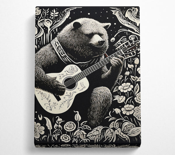  A Canvas Print of Bear And His Guitar Canvas Wall Art