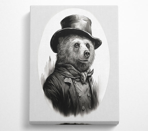  A Canvas Print of Bear In A Hat Canvas Print