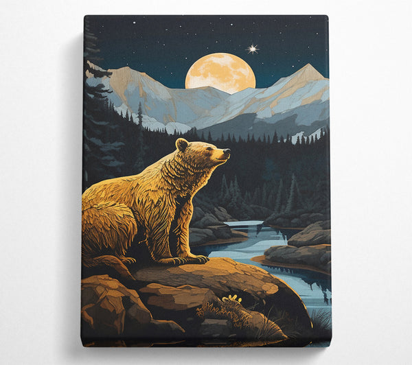  A Canvas Print of Bear River Woodland Canvas Wall Art