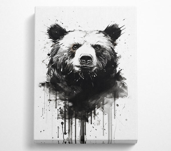  A Canvas Print of Bear Watercolour Canvas Art