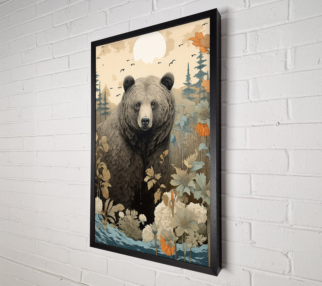  A Canvas Print of Bear Waves Canvas Wall Art