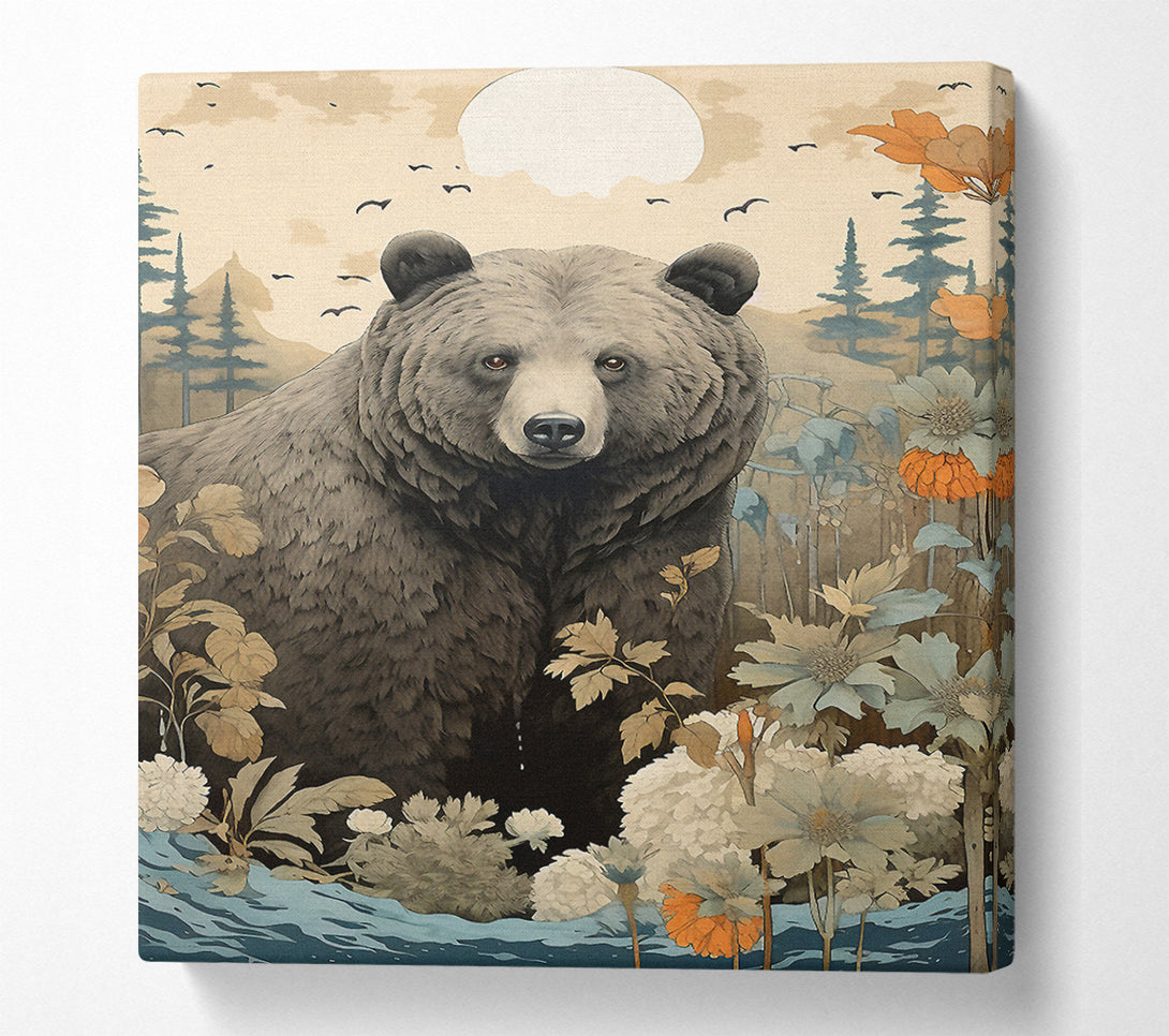  A Canvas Print of Bear Waves Canvas Wall Art
