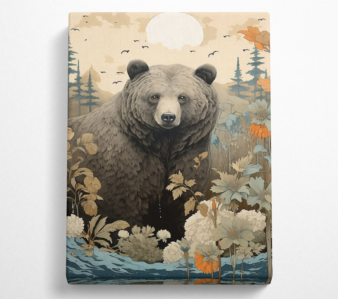 A Canvas Print of Bear Waves Canvas Wall Art