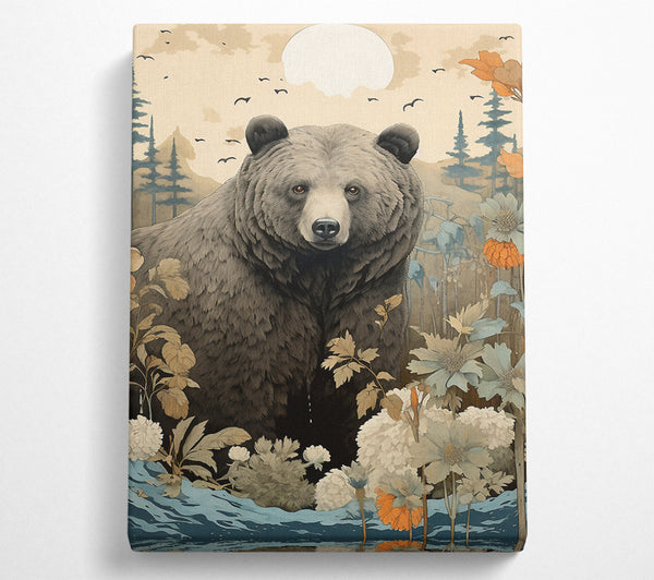  A Canvas Print of Bear Waves Canvas Wall Art
