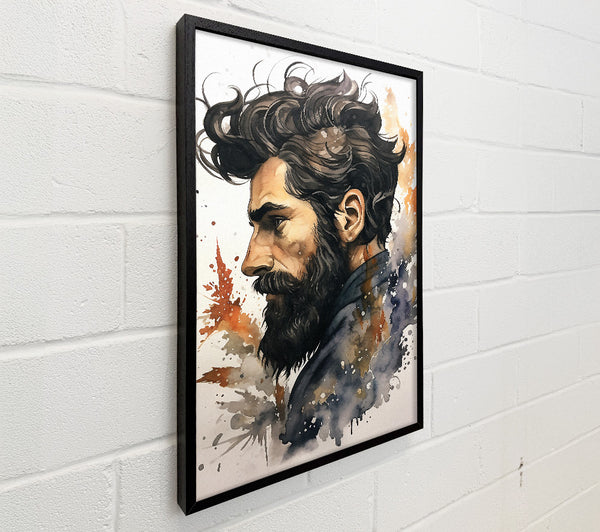 Bearded Man Watercolour