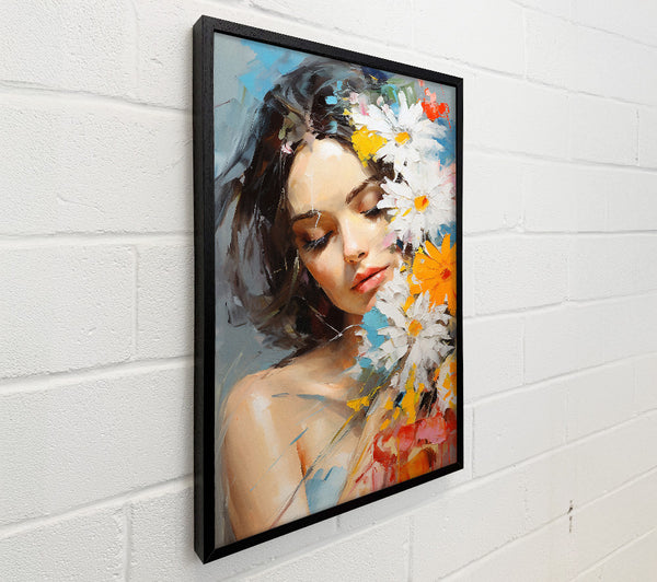 Beautiful Woman Bouquet Art