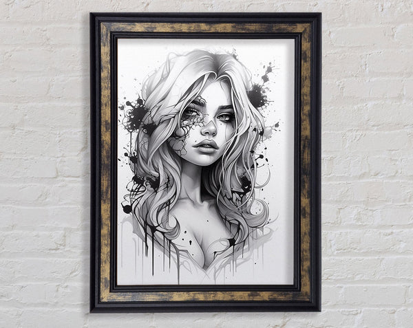 Beauty Art Woman Framed Print