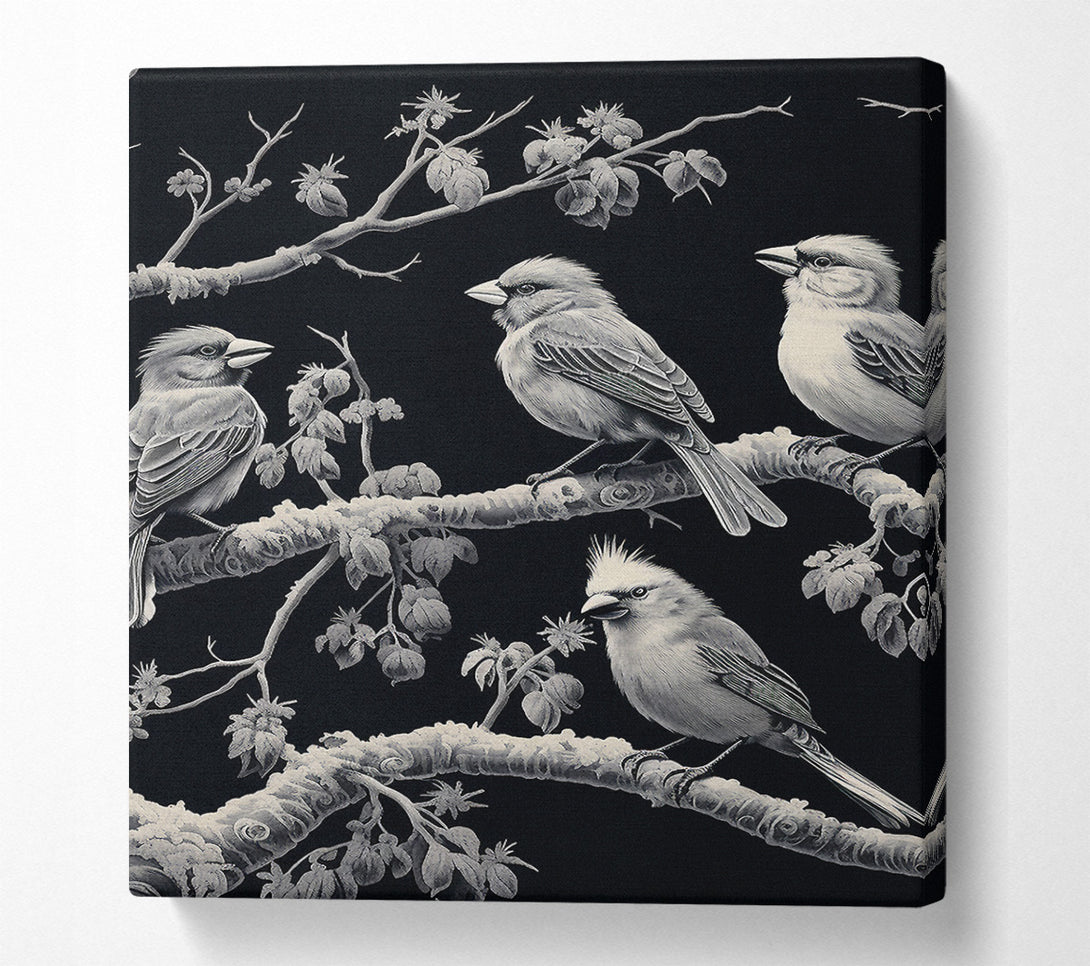  A Canvas Print of Birds In A Tree Canvas Wall Art
