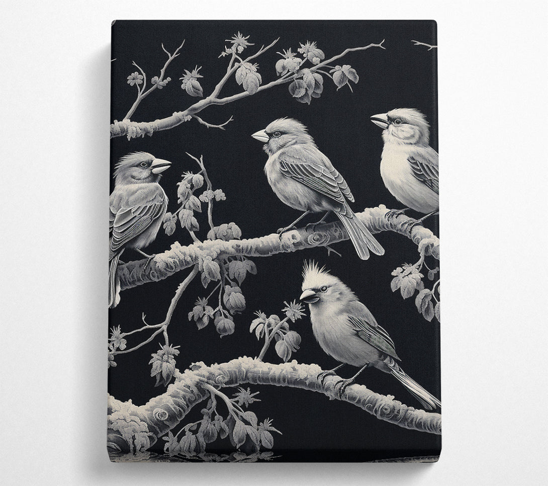  A Canvas Print of Birds In A Tree Canvas Wall Art