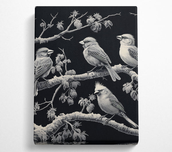  A Canvas Print of Birds In A Tree Canvas Wall Art