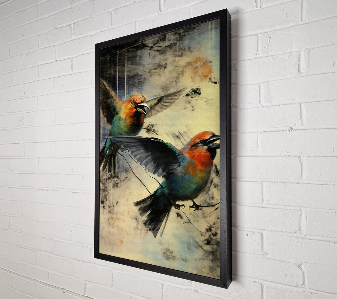  A Canvas Print of Birds In Flight Abstract Canvas Print