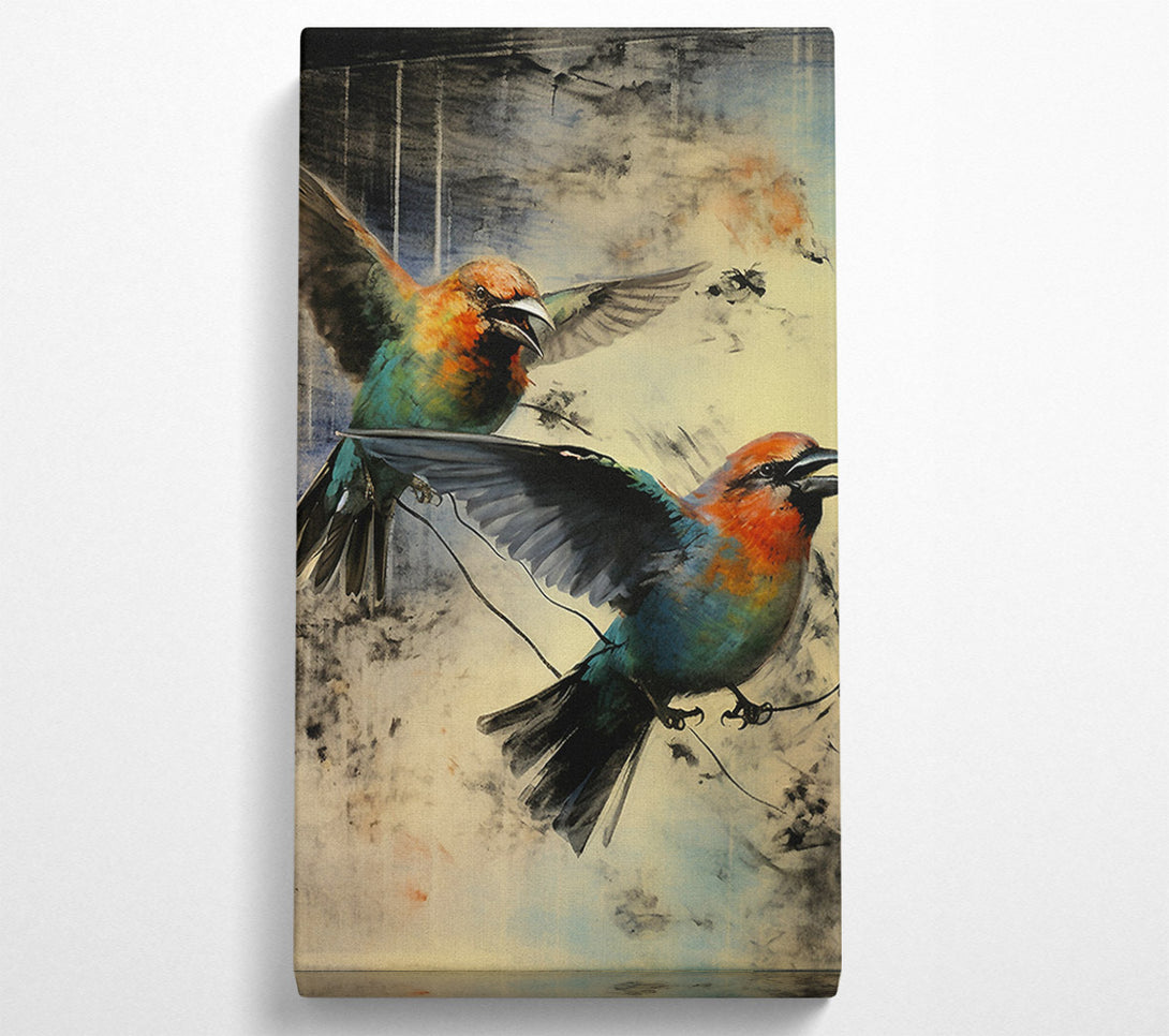  A Canvas Print of Birds In Flight Abstract Canvas Print