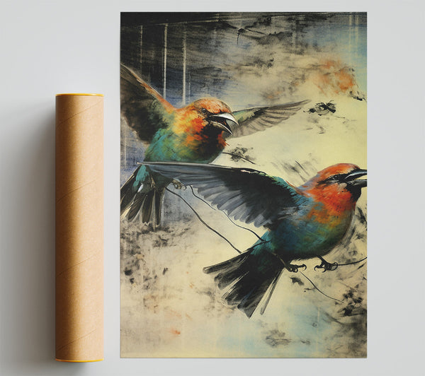 Birds In Flight Abstract Giclee Print