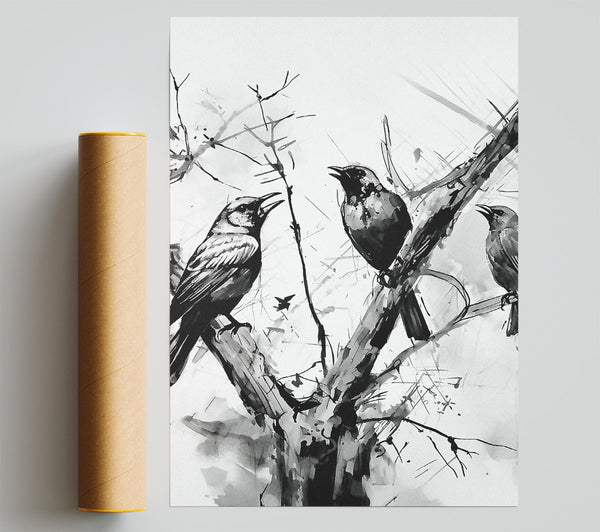Birds Singing In The Tree Giclee Print