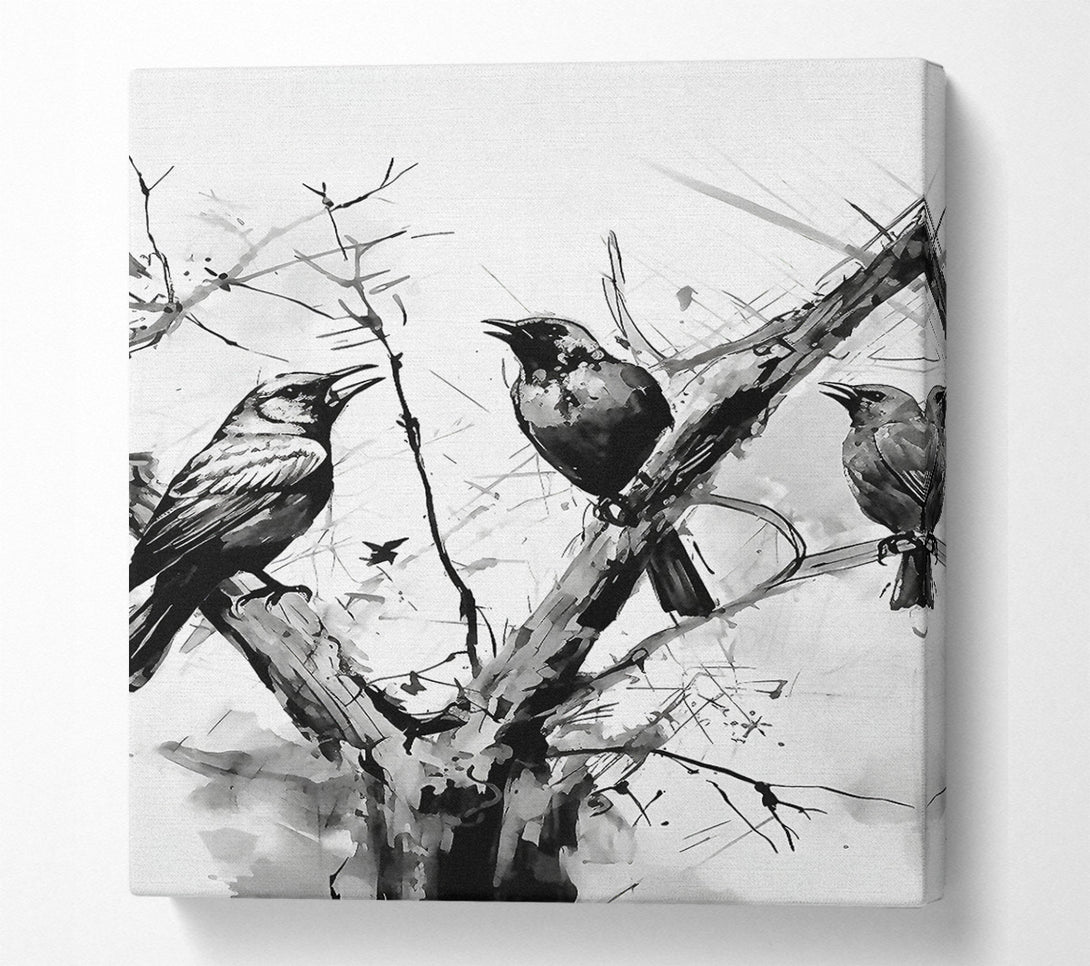  A Canvas Print of Birds Singing In The Tree Canvas Print