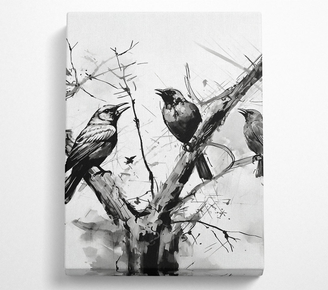  A Canvas Print of Birds Singing In The Tree Canvas Print