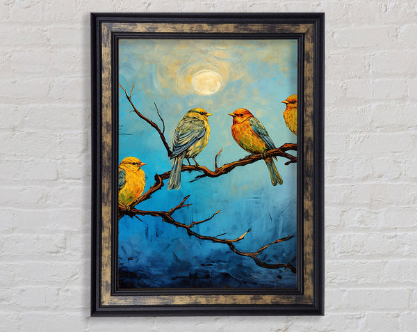 Birds Under The Sun Framed Print