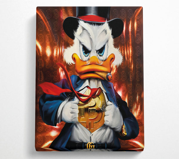  A Canvas Print of Bitcoin Duck Canvas Art
